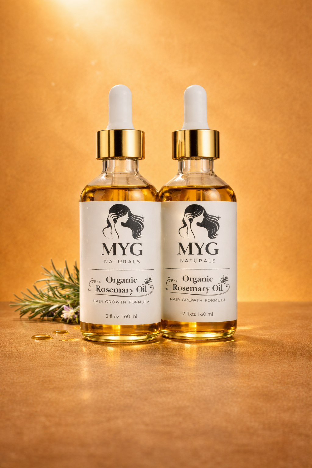 MYG Naturals Organic Rosemary Oil –PACK 2