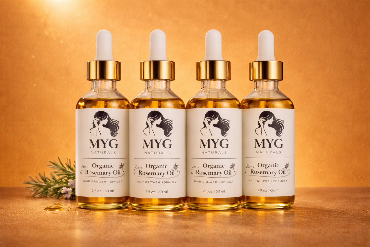 MYG Naturals Organic Rosemary Oil – PACK 4